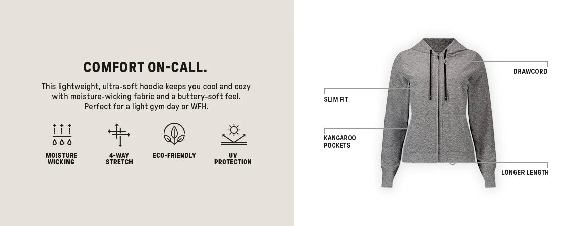 Fabletics | UTR Sports Cloud Jersey Full Zip Hoodie - Image 12